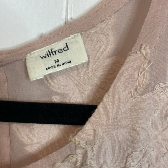 Wilfred - Dusty Rose Sevres Sheer Floral Chiffon Tank Top - Medium - Picture 3 of 8